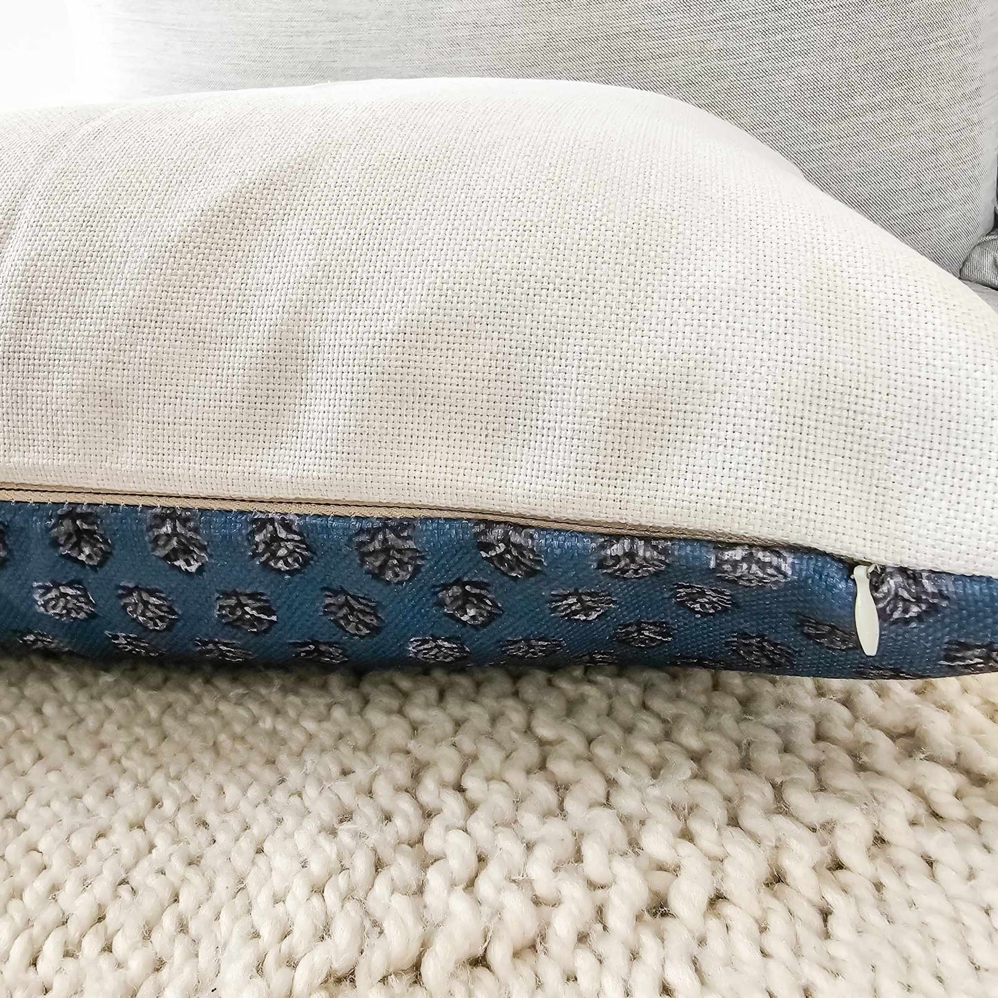 'Nila' Hand Block Cushion Cover