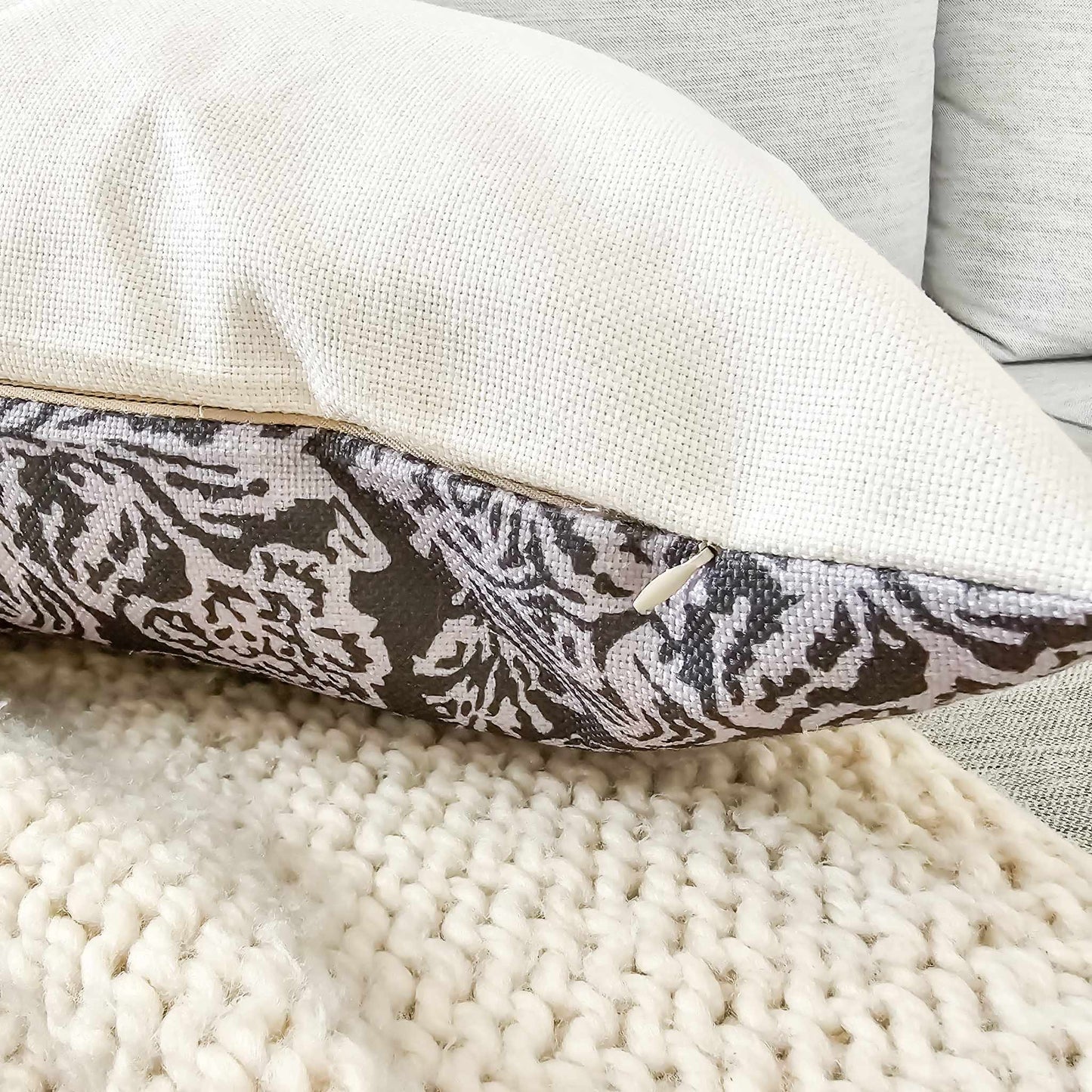 'Nayel' Hand Block Cushion Cover