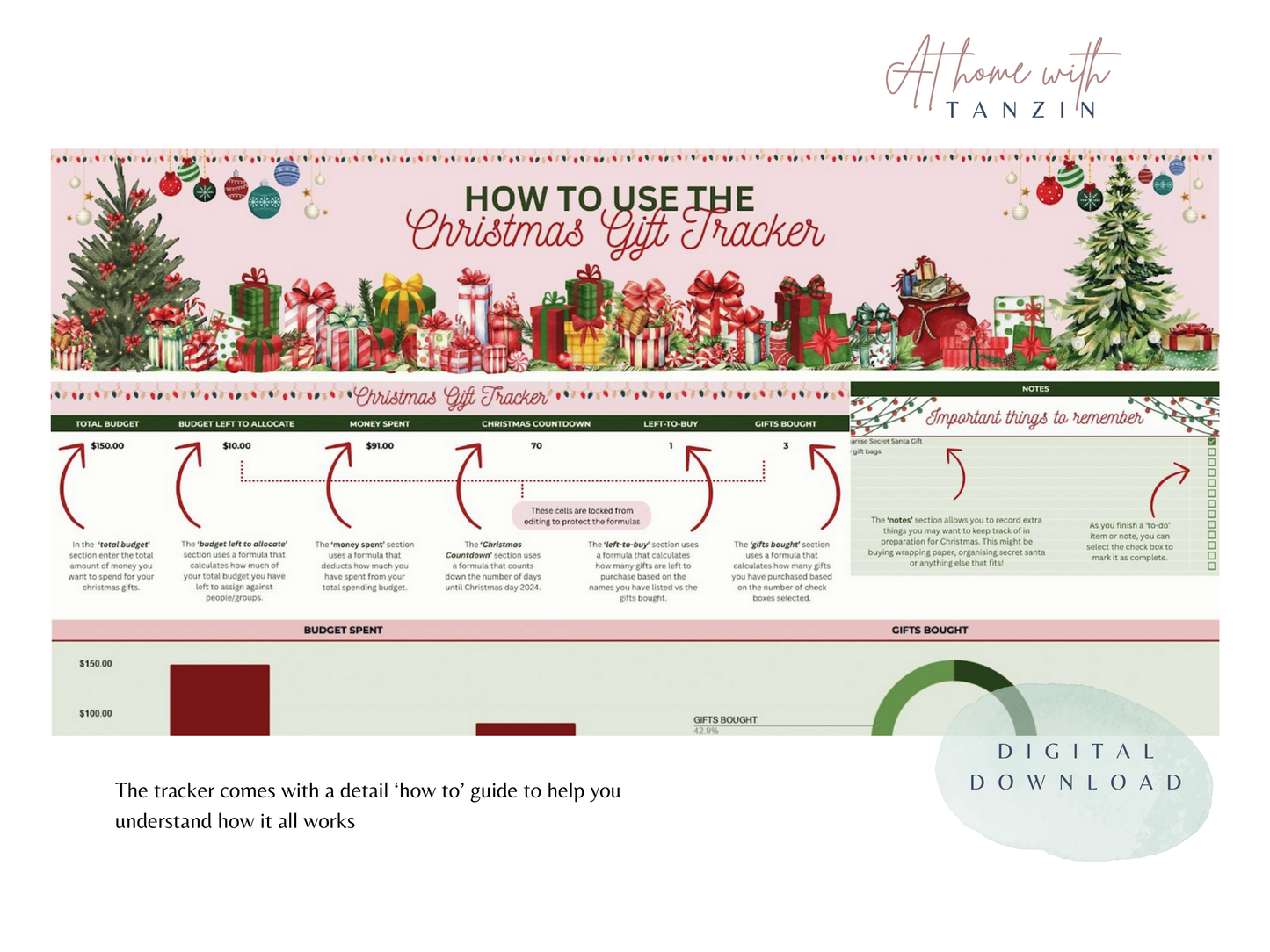 Christmas Gift Tracker - Digital Download